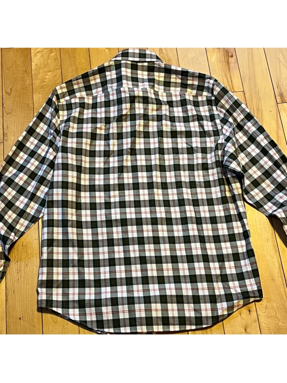 UNTUCKit Harwin Shirt Wrinkle Free Olive Multi Plaid button down size medium - Picture 10 of 11